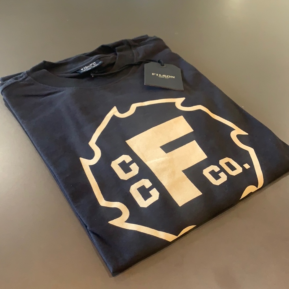 C.C.Filson L/S Outfitter Graphic T-Shirt , Long Sleeve , NEW Black